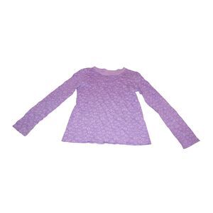 OLD NAVY girls medium purple peace sign printed graphic long sleeve shirt
